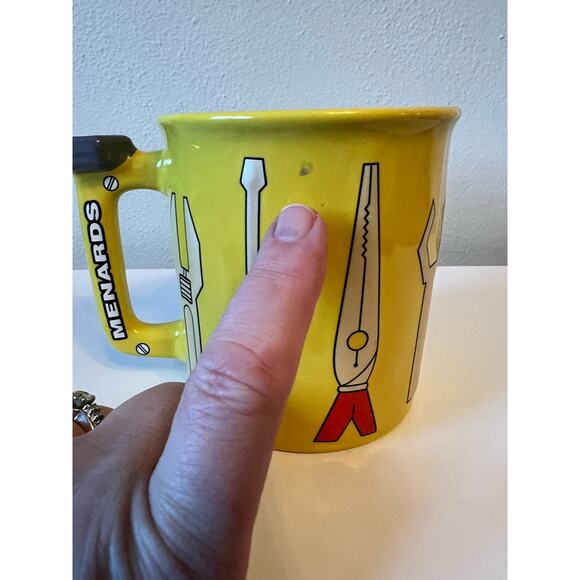 Menards Tool Designed Yellow Drinking Coffee Mug Cup - Picture 6 of 6